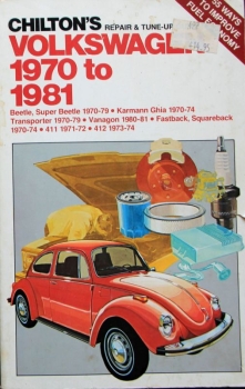 Chiltons Volkswagen Beetle 1970 - 1981 Repairmanual (2919)
